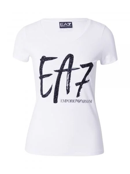 Emporio Armani Tricou albastru marin / alb