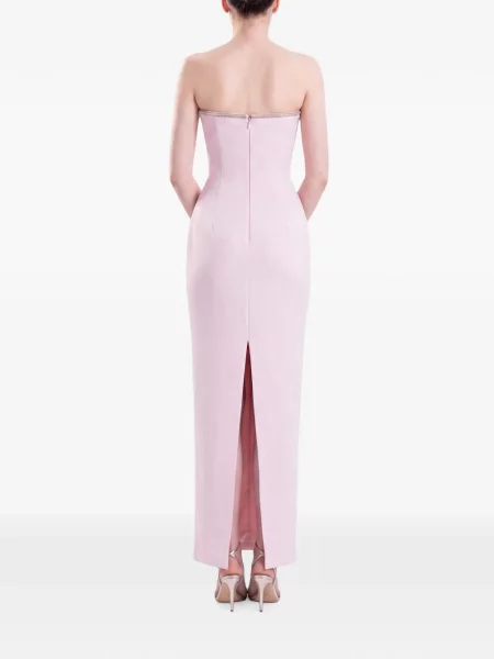 Rochie maxi Saiid Kobeisy fără bretele roz