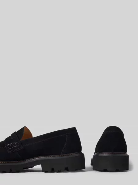 Mokasyny skórzane z na cholewce model ‘NOORDIN’ Steve Madden czarne