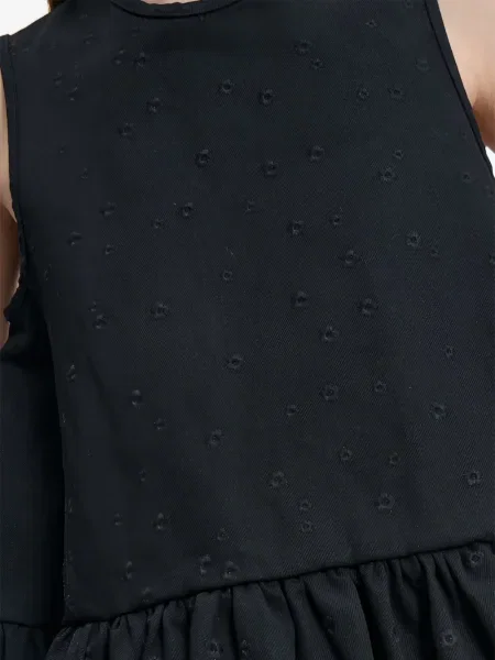 Top Cecilie Bahnsen cu broderie negru