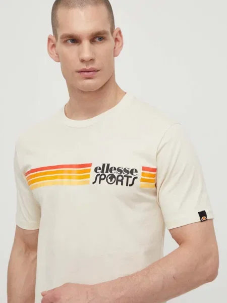 Тениска Ellesse Sorranta T-Shirt с апликация бежово