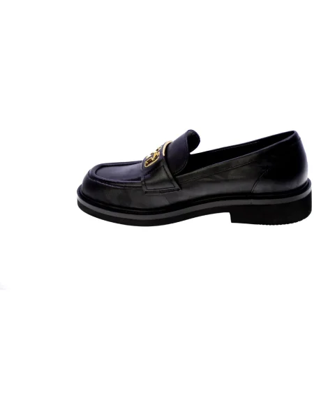 Guess De piele pantofi loafer SHUTTLE negru