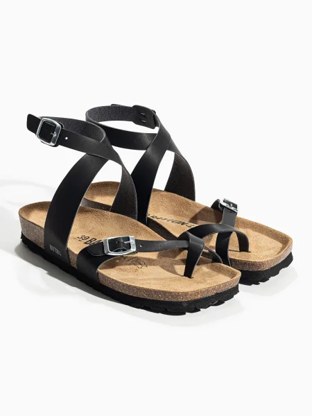 Bayton Sandale cu baretă SWAN bej negru