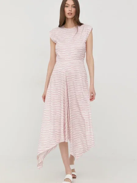 Tiger Of Sweden rochie midi evazati roz
