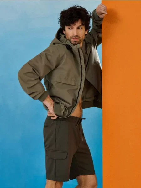 Sinsay Szorty slim cargo zielony