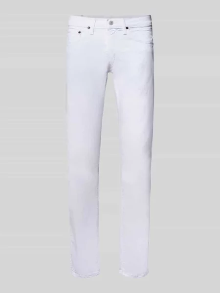 Jeansy o kroju slim fit z 5 Polo Ralph Lauren białe