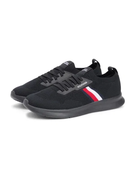 Ușor sneakerși Tommy Hilfiger tricotate negru