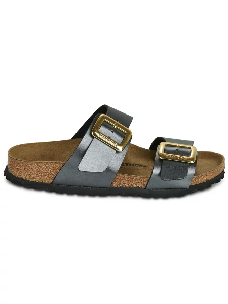 Papucs Birkenstock Sydney Cushion Buckle fekete
