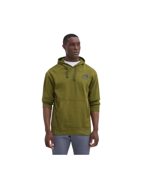 The North Face bluza z kapturem z nadrukiem zielony