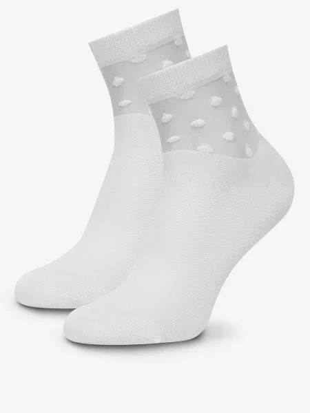 Hosszú zoknik Nine West 2 PACK fehér