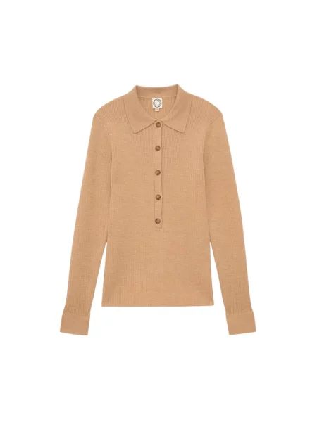 Sweter Ines De La Fressange Paris wełniany beżowy