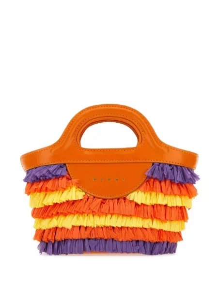 Geantă shopper Marni portocaliu