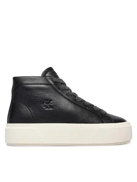 Calvin Klein Sportcipők Flatform Mid Laceup Lth Wl fekete