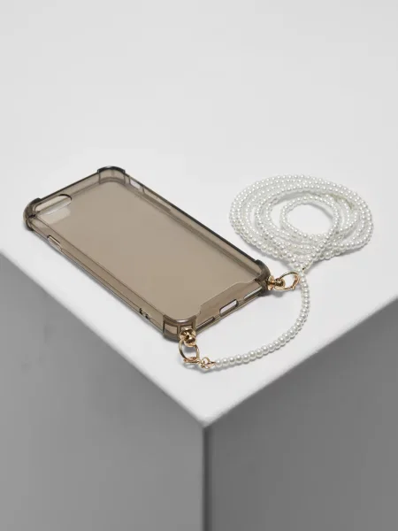 Ogrlica Urban Classics Accessoires z perlami rjava