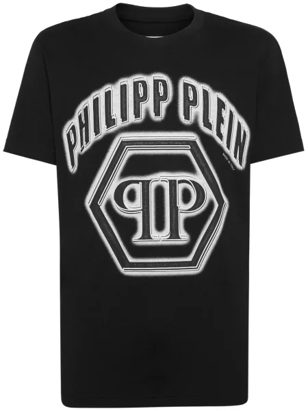 Tricou Philipp Plein cu imagine negru