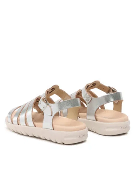 Geox Sandale J Sandal Soleima Gir M Srebrna