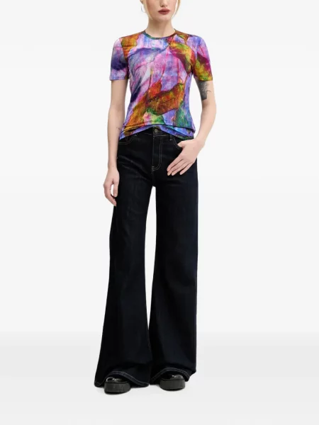 Scurt tricou Desigual cu imagine violet