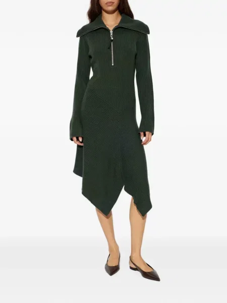 Rochie Ganni tricotate verde