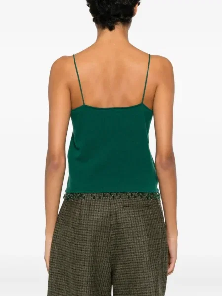 Top Bode cu mărgele verde