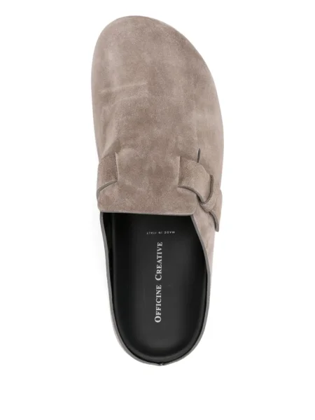 Pantofi loafer Officine Creative din piele de căprioară gri