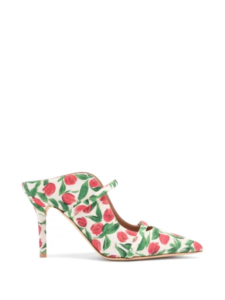 Lalea papuci tip mules Malone Souliers cu imagine alb