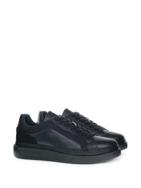 Sneakerși Harmont & Blaine din piele cu autograf albastru
