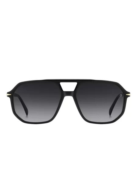 Ochelari de soare David Beckham Eyewear cu imprimeu geometric negru