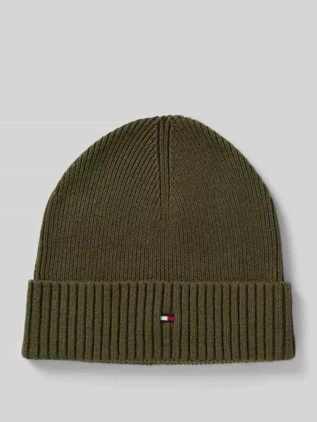Czapka Tommy Hilfiger wełniana zielona