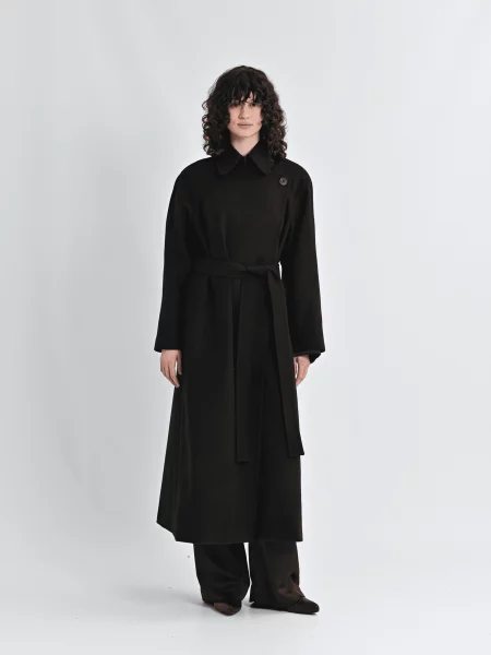 Пальто a LOT вовна/віскоза чорний