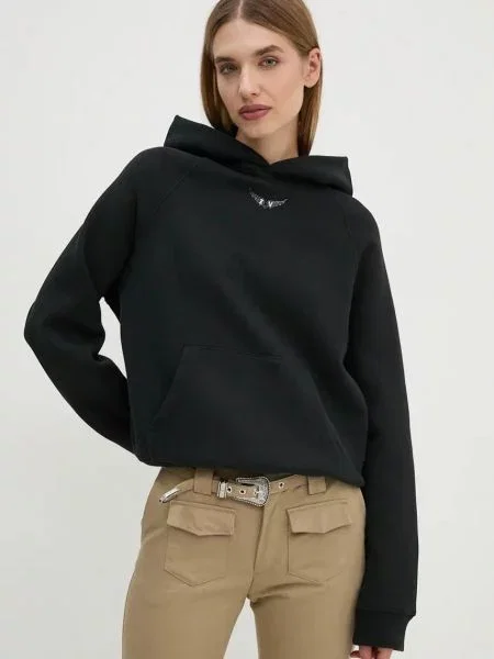 Bluză Zadig&voltaire cu glugă negru