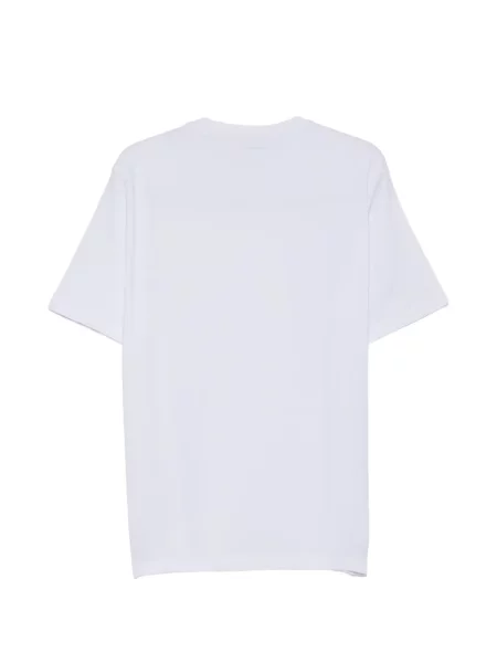 Scurt tricou Kangra cu decolteu rotund alb