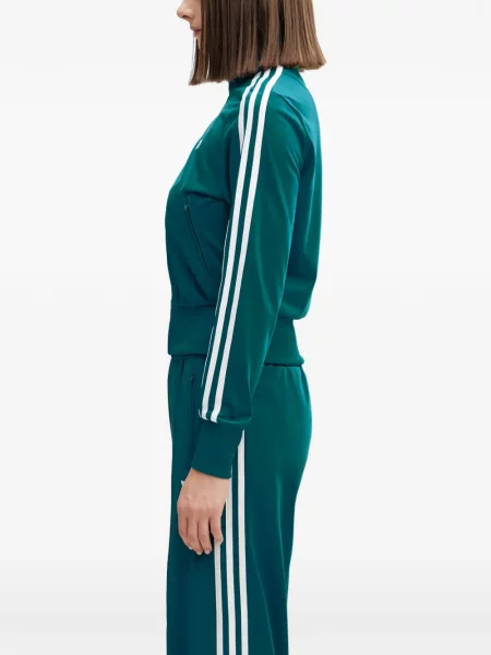 Pantaloni Adidas cu broderie cu dungi alergare negru