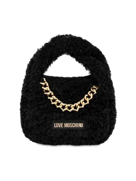 Torebka skórzana Love Moschino skórzana czarna
