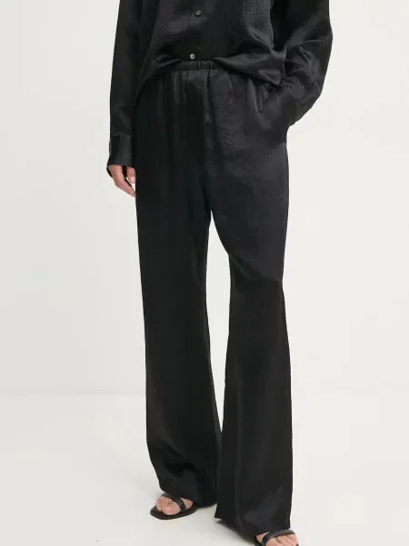 Filippa K pantaloni femei lat high waist negru