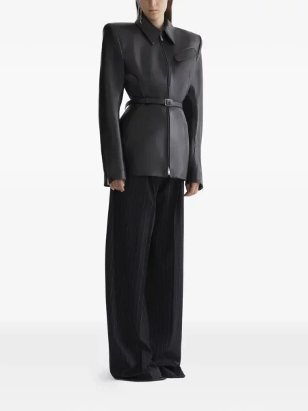 Geanta de piele Mugler negru