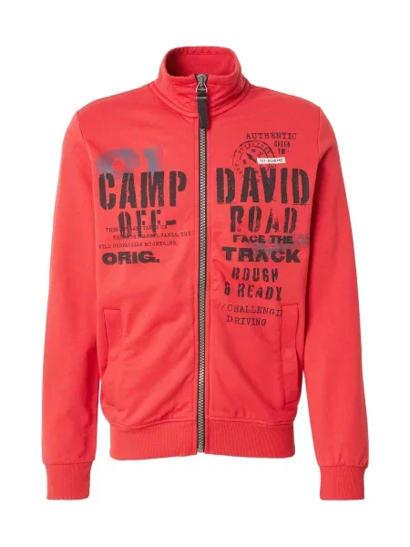 CAMP DAVID Tréning dzseki füstkék / rikító piros fekete