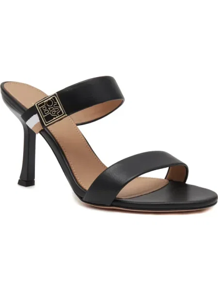 BOSS BLACK De piele șlapi Mandy Sandal negru