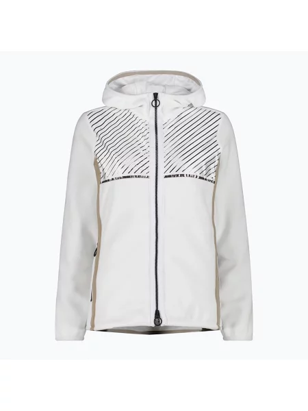 Fleecová mikina CMP Fix Hood White bílá