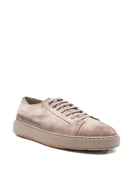 Sneakerși Santoni din piele de căprioară gri