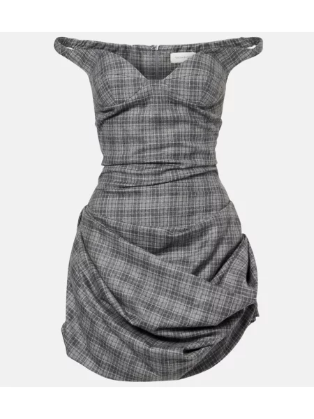 Rochie Magda Butrym de lână de costum gri