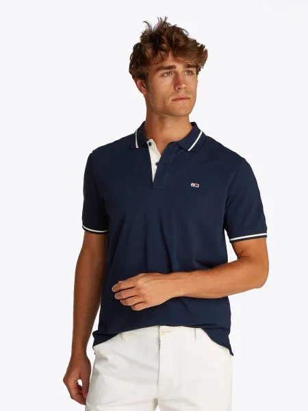 Polo majica Tommy Jeans modra