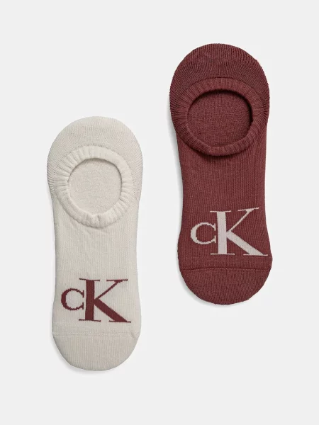 Чорапи Calvin Klein Jeans 2 чифта розово