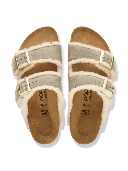 Шлепанцы Birkenstock на платформе тедди