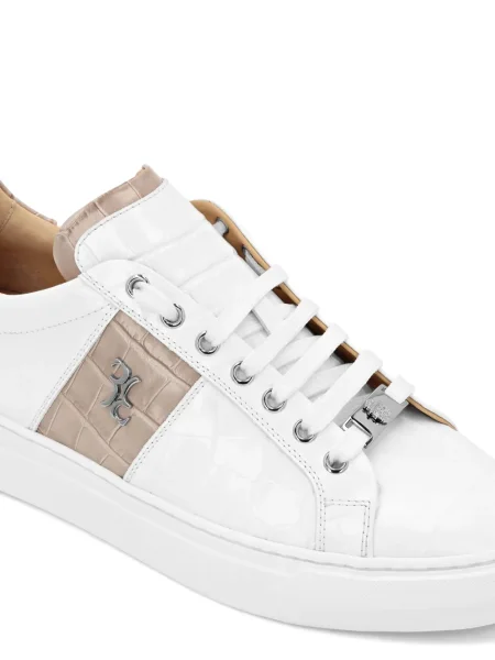 Sneakerși Billionaire din piele alb