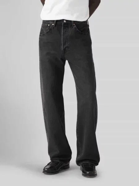 Jeans o kroju loose fit z czystej bawełny model LOOSE' Levi's czarne