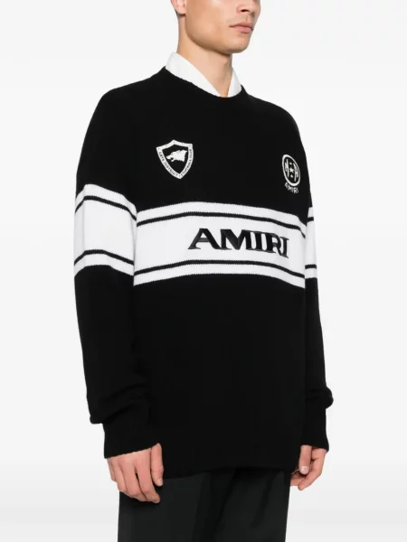 Pulover Amiri cu dungi negru