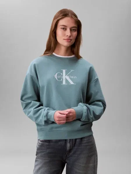 Geacă de blugi Calvin Klein Jeans albastru