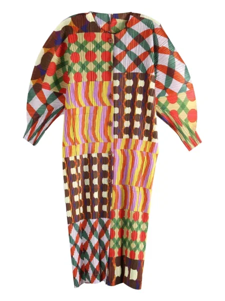 Palton Pleats Please Issey Miyake galben