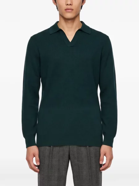 Tricou polo Tagliatore tricotate verde