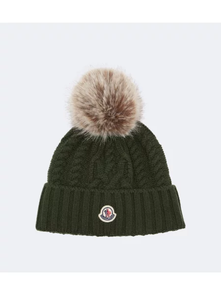 Căciulă Moncler de lână verde